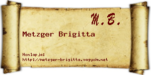 Metzger Brigitta névjegykártya